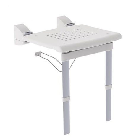 SEDILE RIBALTABILE DA MURO CON GAMBE MISURA-PORT. KG 40÷55x42x51 - 255