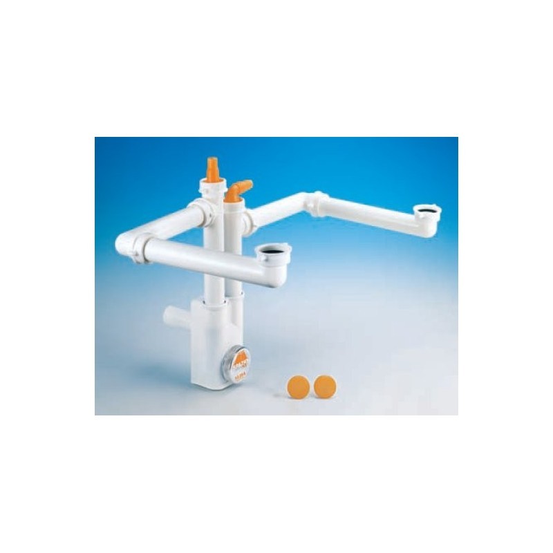 SIFONE SALVASPAZIO SPAZIO BAGNO 2NT 2 VIE SENZA PILETTA ATTACCO ø40 - 1"1/2