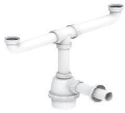 SIFONE A FIASCA PER LAVELLI A DUE VASCHE SENZA PILETTA