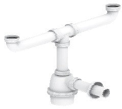 SIFONE A FIASCA PER LAVELLI A DUE VASCHE SENZA PILETTA