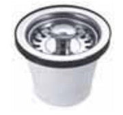 PILETTA CANESTRINO PER LAVELLI IN ACCIAIO INOX ATTACCO 1" 1/2