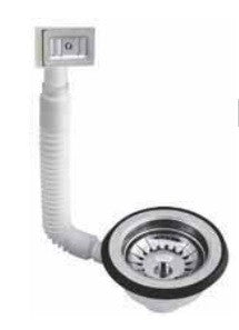 PILETTA CANESTRO PER LAVELLI IN RESINA CON FORO 90 MM ATTACCO 1" 1/2