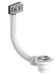 PILETTA PER LAVELLO IN ACCIAIO INOX CON GRIGLIA RETTANGOLARE CON ATTACCO 1" 1/2