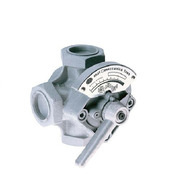 Valvola Misceltarice MUT Filetatta Da 1"1/4 a 3 Vie Con Rotore a Farfalla