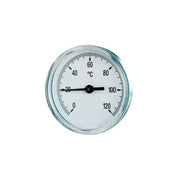 TERMOMETRO BIMETALLICO CON MOLLA IN ACCIAIO 0 - 120 °C