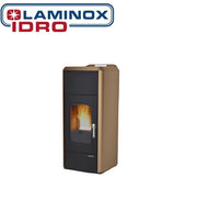 Termostufa A Pellet Laminox Idroventilata Ester Lux 15 Kw Bronzo Versione Black Line