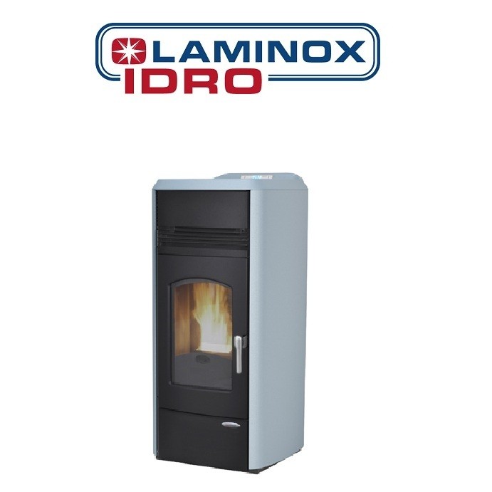 Termostufa A Pellet Laminox Idroventilata Ester Lux 15 Kw Colore Bianco