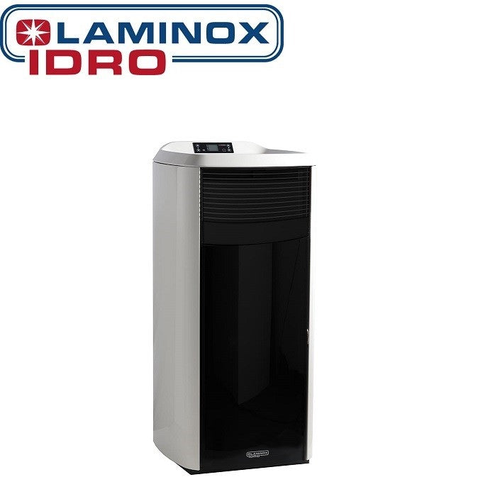 Termostufa A Pellet Laminox Idroventilata Tina Lux 20 Kw Colore Bianco Versione Black Line