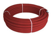 Tubo multistrato in rotolo preisolato PE-RT rosso - varie misure (vendita solo a rotolo)