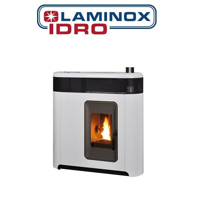 Termostufa A Pellet Laminox Elisa Phantom 16 Kw Slim Colore Bianco