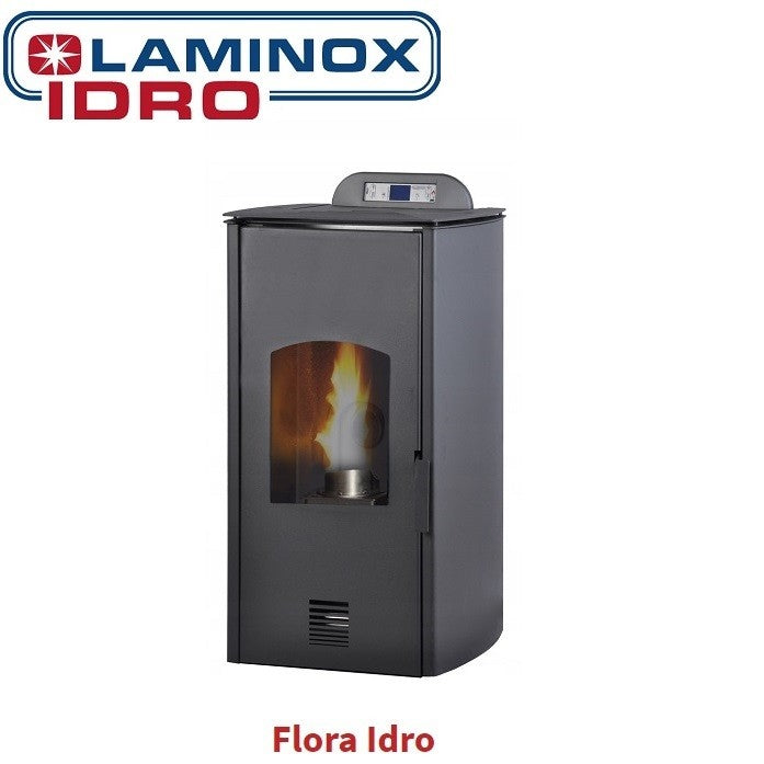 Termostufa A Pellet Laminox Flora Idro 13 Kw Colore Antracite