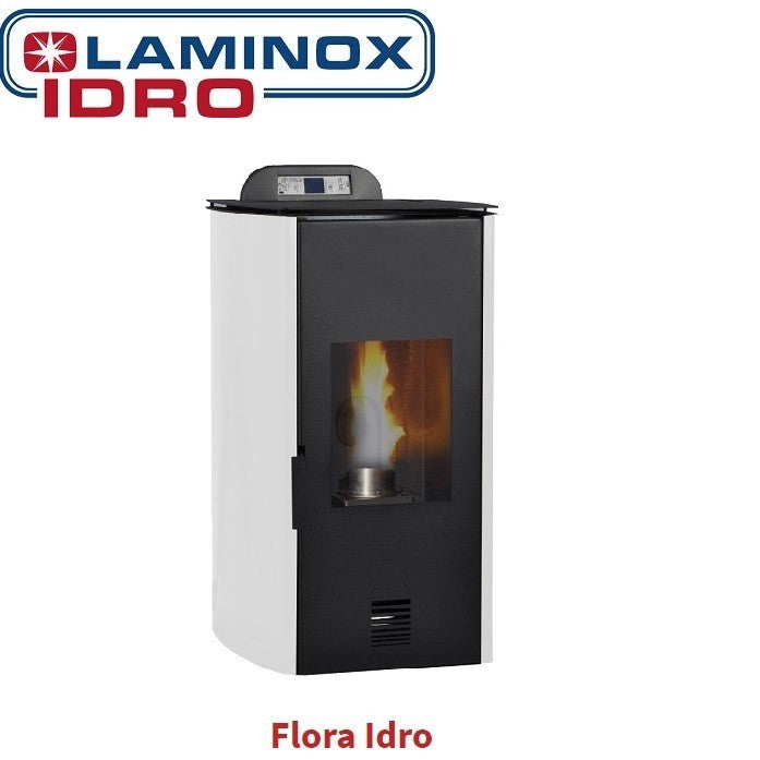 Termostufa A Pellet Laminox Flora Idro 13 Kw Colore Bianco