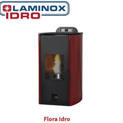 Termostufa A Pellet Laminox Flora Idro 13 Kw Colore Rosso