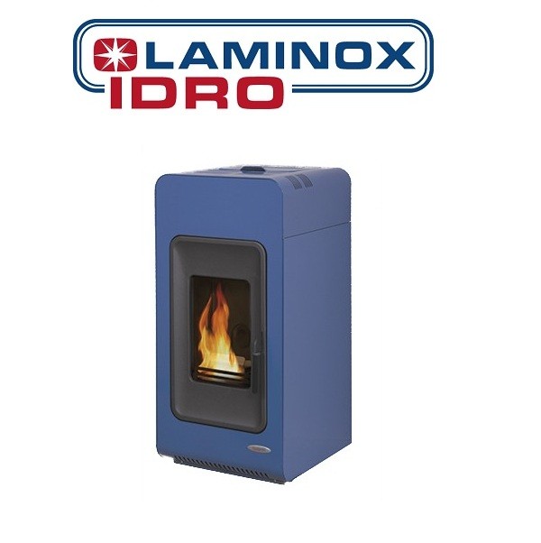 Termostufa A Pellet Laminox Primula Idro 13 Kw Colore Blu