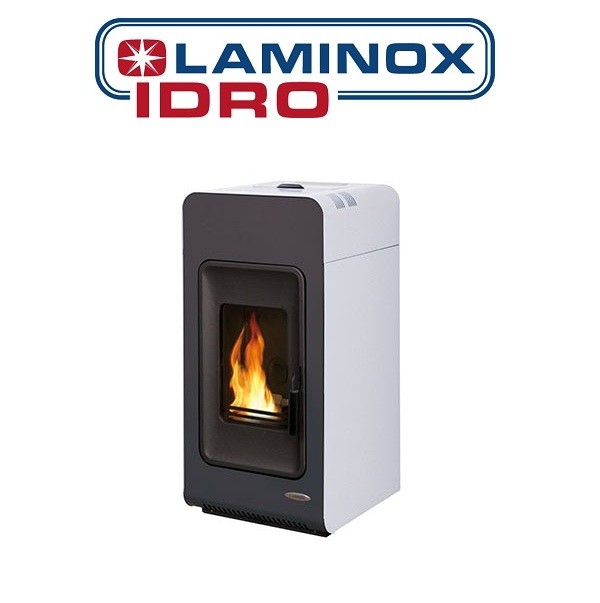 Termostufa A Pellet Laminox Primula Idroventilata 13 Kw Colore Bianco
