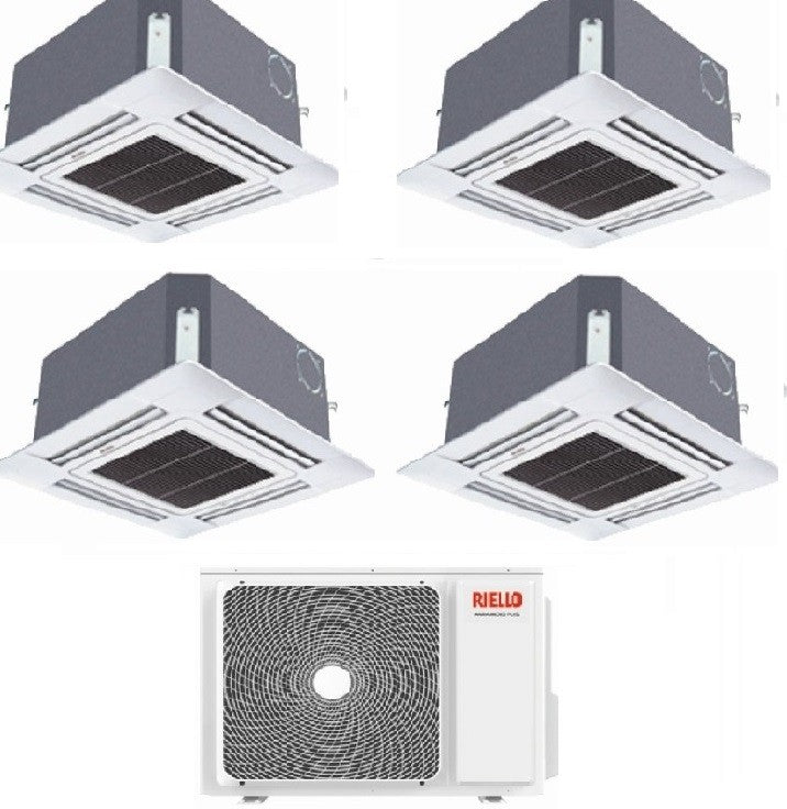 Condizionatore Climatizzatore Riello Quadri Split a Cassetta SET AMK P R-32 9000+12000+12000+12000 BTU Con MULTI 485 PI