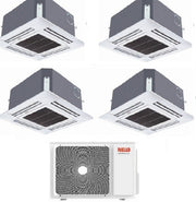 Condizionatore Climatizzatore Riello Quadri Split a Cassetta SET AMK P R-32 9000+9000+9000+18000 BTU Con MULTI 485 PI