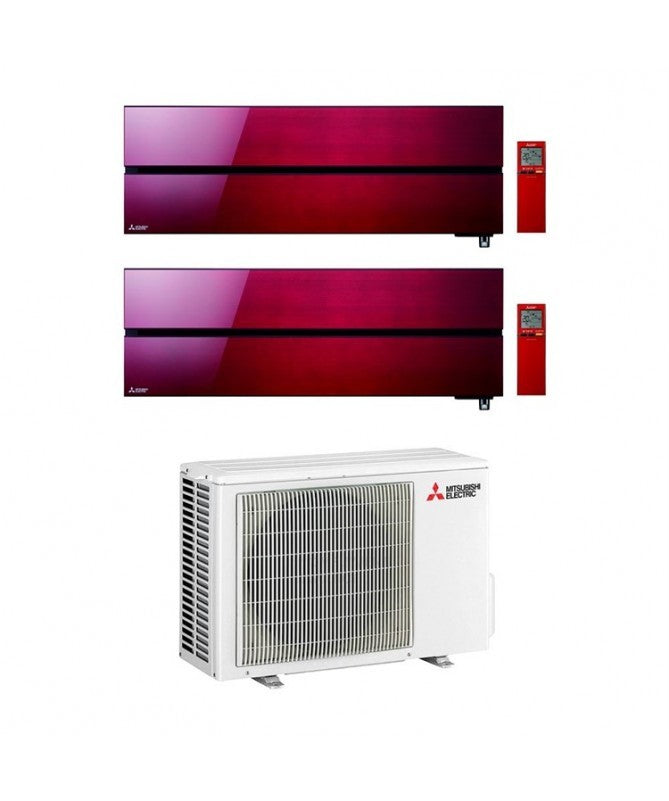 Condizionatore Climatizzatore Mitsubishi Electric Dual Split Kirigamine Style Ruby Red R-32 9000+9000 BTU Con MXZ-2F42VF4 9+9