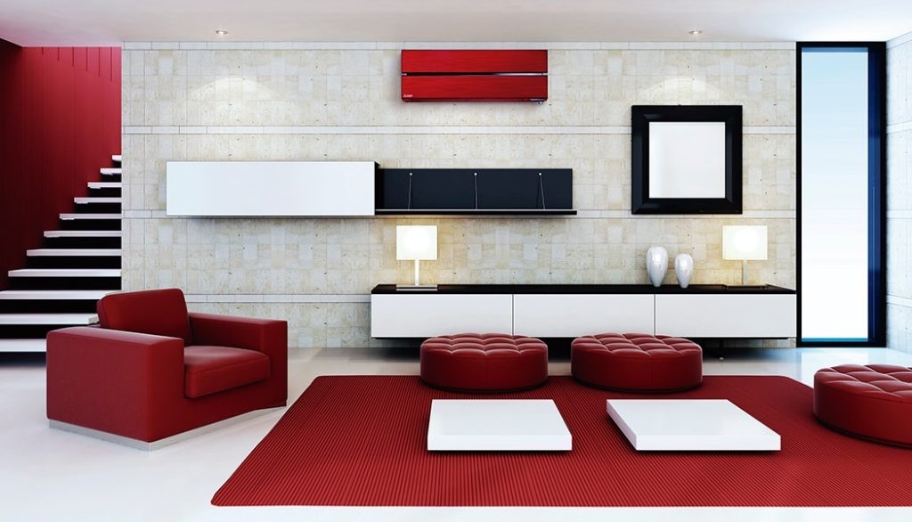 Condizionatore Climatizzatore Mitsubishi Electric Dual Split Kirigamine Style Ruby Red R-32 9000+12000 BTU Con MXZ-2F53VF4 9+12