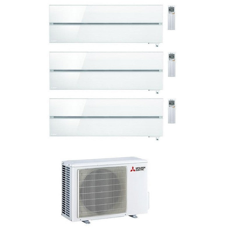 Condizionatore Climatizzatore Mitsubishi Electric Trial Split Kirigamine Style Pearl White R-32 9+9+9 BTU Con MXZ-3F54VF4 Wi-Fi Integrato