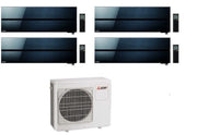 Condizionatore Climatizzatore Mitsubishi Electric Quadri Split Kirigamine Style Onyx Black R-32 9+9+9+9 BTU Con MXZ-4F72VF4 Wi-Fi Integrato