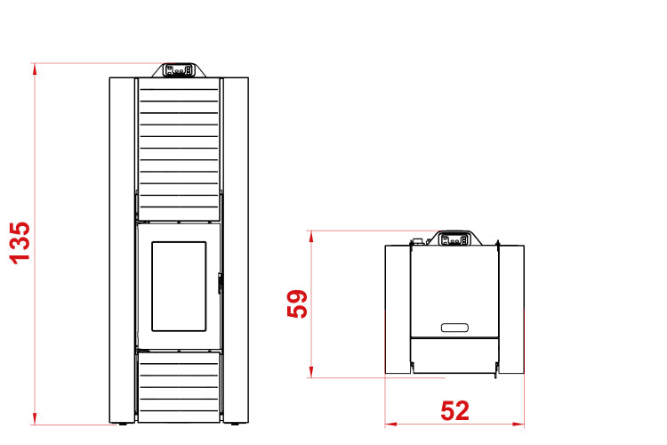 Termostufa a Pellet Palazzetti Ecofire Martina Idro Lux 10 Kw - Vari Colori