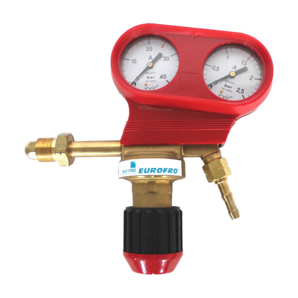 Riduttore di pressione per acetilene EUROFRO OSSIGAS Con attacco a vite con portata di 10 m3h