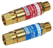 Valvola di sicurezza per riduttori SECURTOP-690TH 3/8 Sx acetilene 3/8 Dx ossigeno