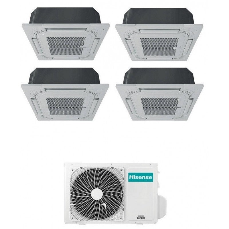 Condizionatore Climatizzatore Hisense Quadri Split Inverter a Cassetta 9000+9000+9000+12000 Con 4AMW81U4RJC