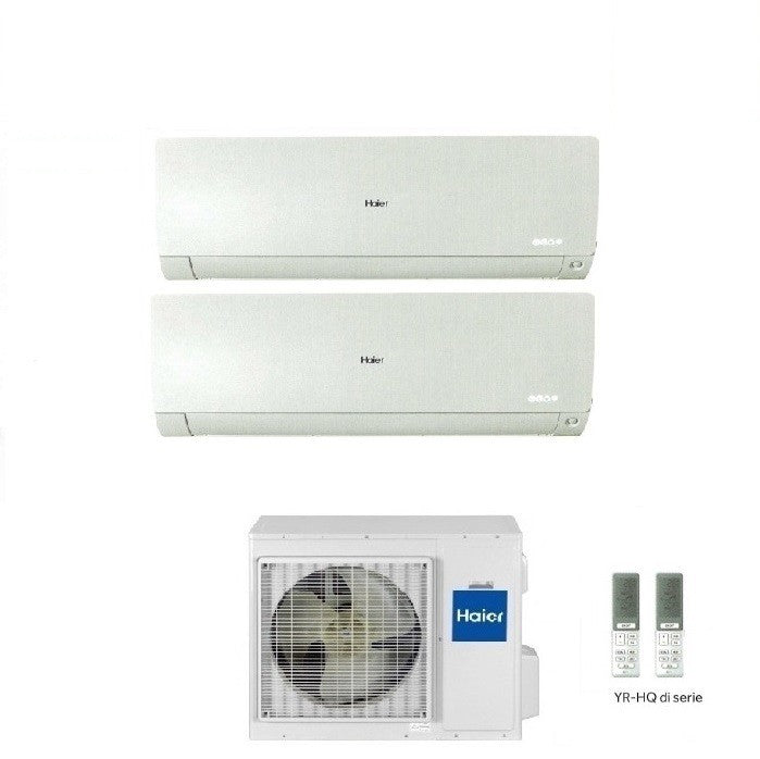 Condizionatore Climatizzatore Haier Dual Split Flexis Plus White R-32 12000+15000 Con 4U75S2SR5FA Wi-Fi Integrato