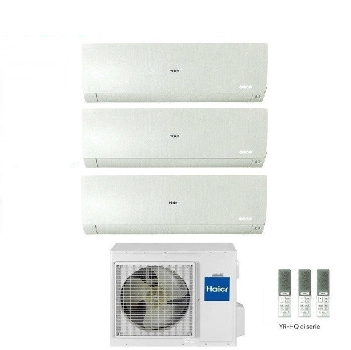 Condizionatore Climatizzatore Haier Trial Split Inverter Flexis Plus White R-32 7000+7000+12000 Con 3U55S2SR5FA Wi-Fi Integrato