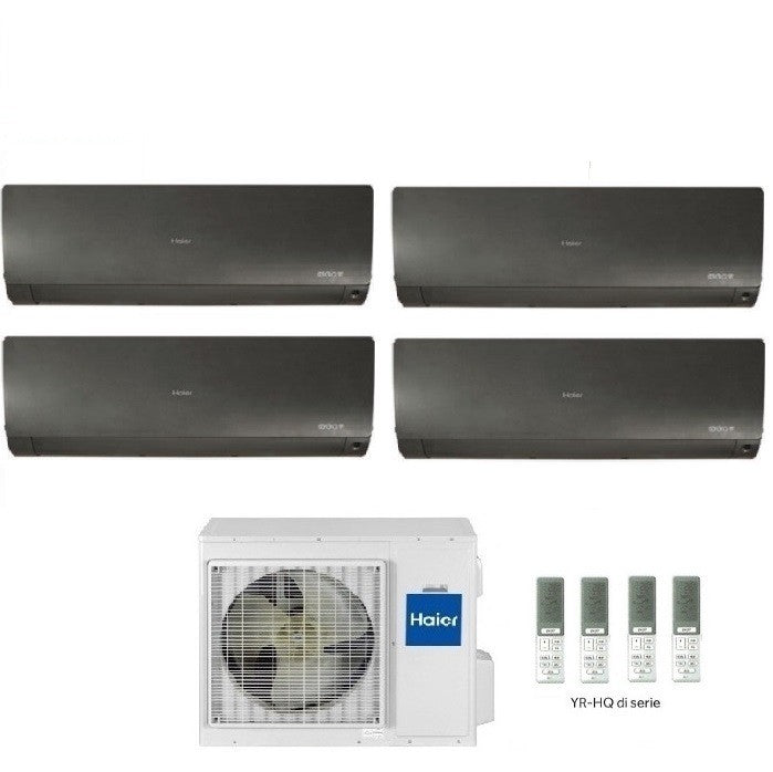 Condizionatore Climatizzatore Haier Quadri Split Flexis Plus Black R-32 9000+9000+9000+12000 Con 4U75S2SR5FA Wi-Fi Integrato