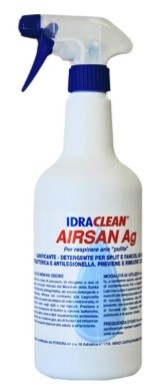 Idraclean Airsan AG per detergere e igienizzare split, fancoil e superfici senza lasciare cattivi odori da 750 ml