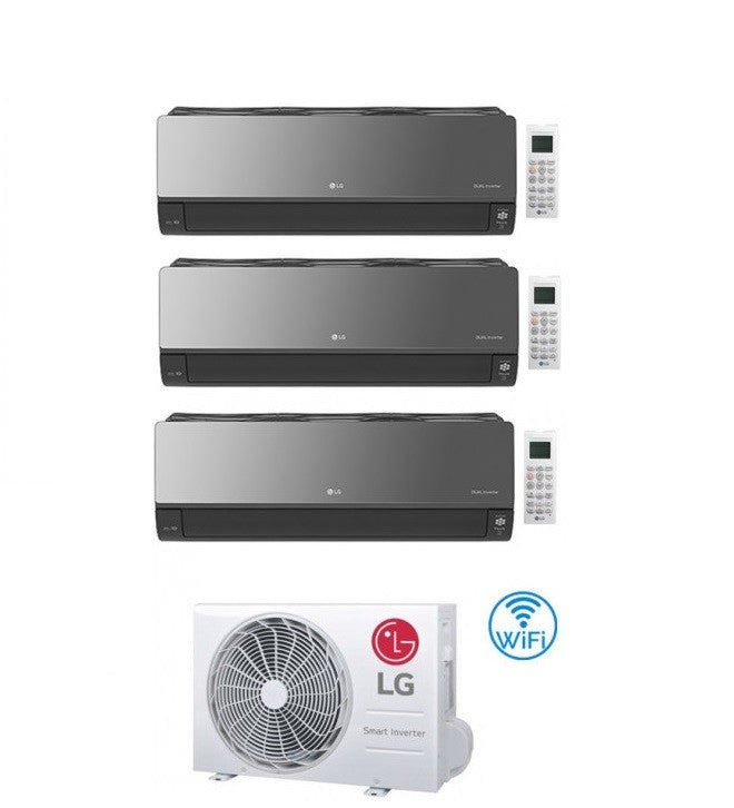 Condizionatore Climatizzatore LG Trial Split Inverter R-32 ArtCool Uv Nano Mirror 9000+12000+12000 Btu con MU3R21 U23 Wifi integrato 9+12+12