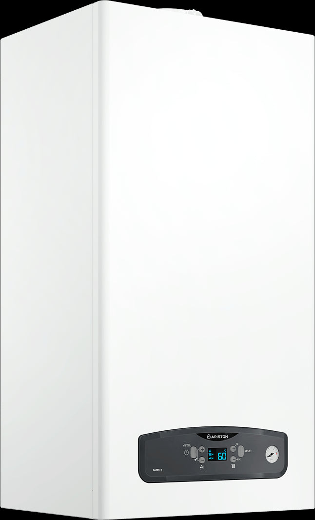 Caldaia a Condensazione Ariston 24 Kw Cares S 24 Metano/GPL Cod. 3301637 - Completa di Kit Scarico Fumi