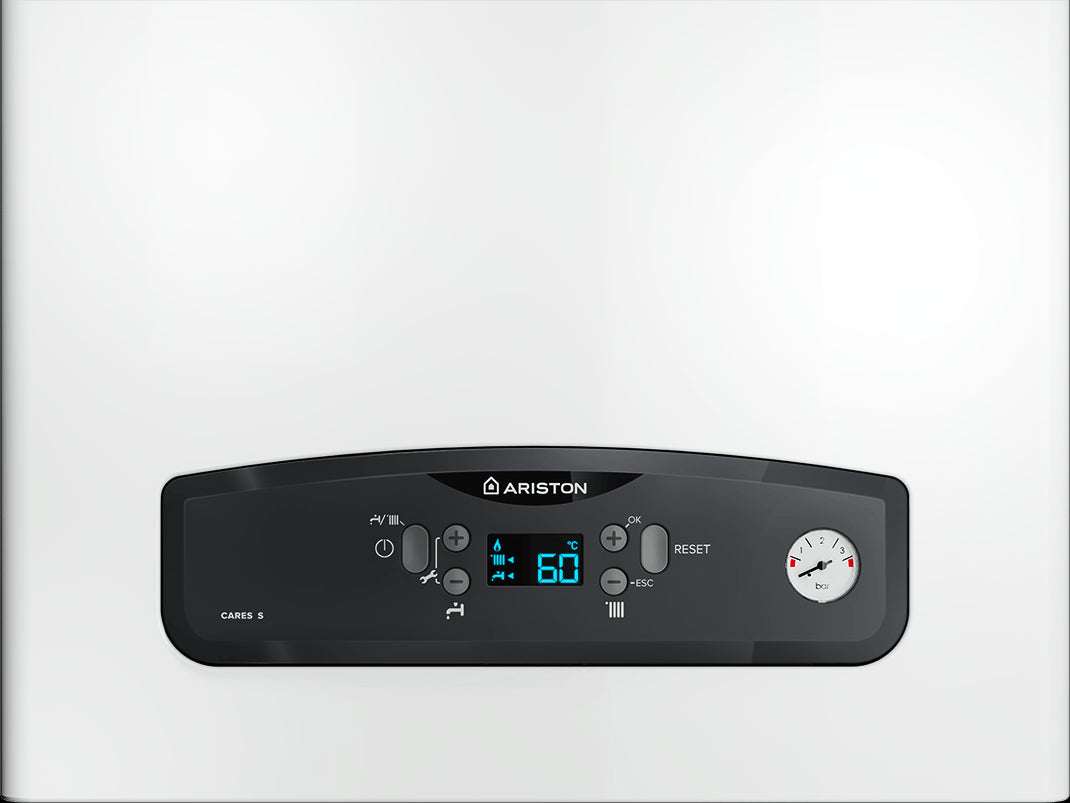 Caldaia a Condensazione Ariston 24 Kw Cares S 24 Metano/GPL Cod. 3301637 - Completa di Kit Scarico Fumi