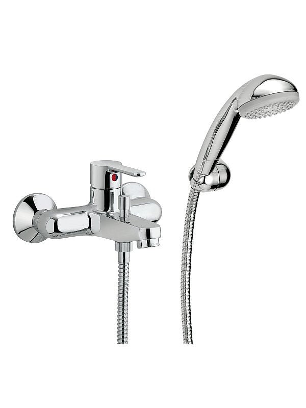 Miscelatore F.LLI Frattini Per Vasca Con Flessibile e Doccetta Duplex Modello Mocca