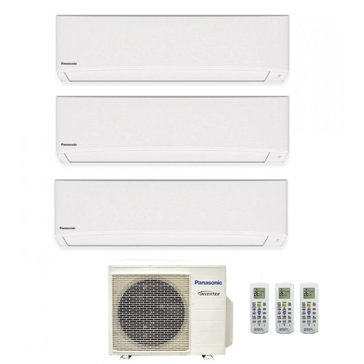 Climatizzatore Condizionatore Trial Split Panasonic Serie TZ Inverter Standard R-32 12000+12000+12000 Con CU-3Z68TBE