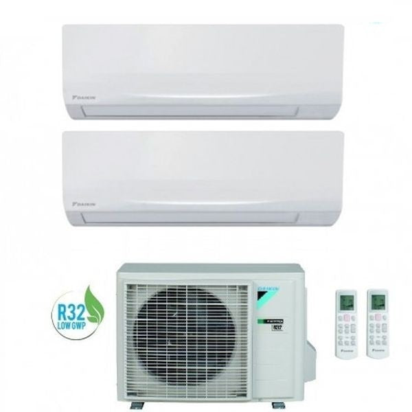 Condizionatore Climatizzatore Daikin Dual Split Inverter Serie Siesta R-32 12000+12000 BTU Con 2AMXF50A Wi-Fi Integrato