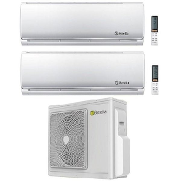 Condizionatore Climatizzatore Beretta Dual Split Inverter R-32 Modello Breva 9000+12000 BTU Con Esterna 5.0 Kw