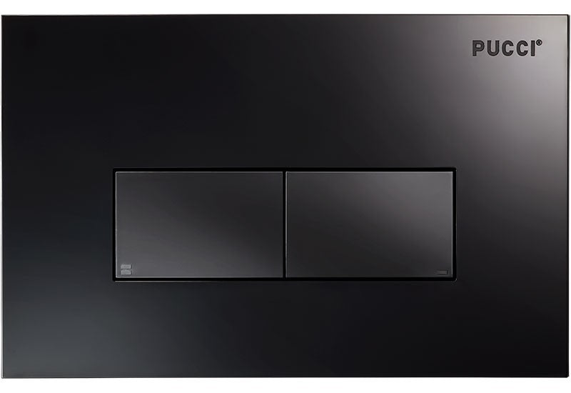 Placca di Comando ECO Linea Nero Opaco per risciacquo (2 PULSANTI) PUCCI Cod. 80160560/C