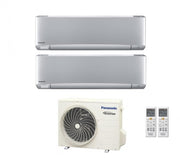 Condizionatore Climatizzatore Panasonic dual split inverter Etherea Silver R-32 Wi-Fi con Econavi 9000+9000 con CU-2Z41TBE