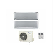 Condizionatore Climatizzatore Panasonic dual split inverter Etherea Silver R-32 Wi-Fi con Econavi 9000+9000 con CU-2Z50TBE