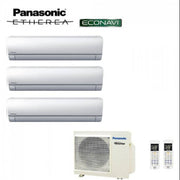 Condizionatore Climatizzatore Panasonic trial split inverter Etherea White R-32 Wi-Fi 9000+9000+9000+CU-3Z52TBE