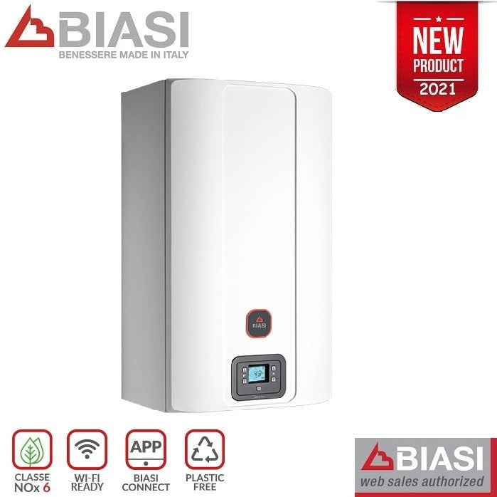 Caldaia a Condensazione BIASI Rinnova Adaptive 25 S A+ Kit di Scarico Fumi – METANO/GPL NOX 6