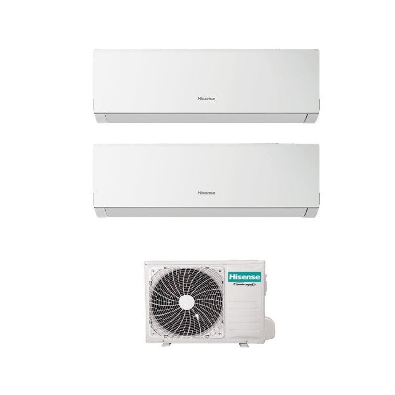 Condizionatore Climatizzatore Hisense Dual Split Inverter R-32 Hi-Comfort 7000+7000 BTU con 2AMW42U4RGC WiFi Integrato 7+7