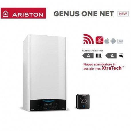 Caldaia A Condensazione Ariston Genus One+ Net 24 KW GPL Cod. 3301774 Wi-Fi Incluso - Completa Dì Kit Per Scarico Fumi