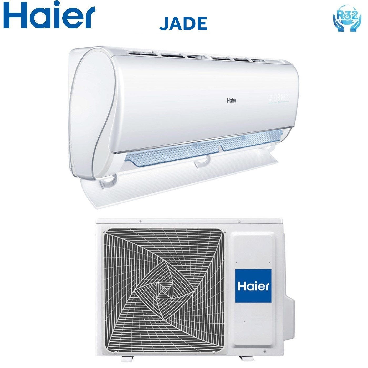 Condizionatore Climatizzatore Haier Inverter Monosplit Jade 9000 BTU R-32 AS25JBJHRA-W WI-FI