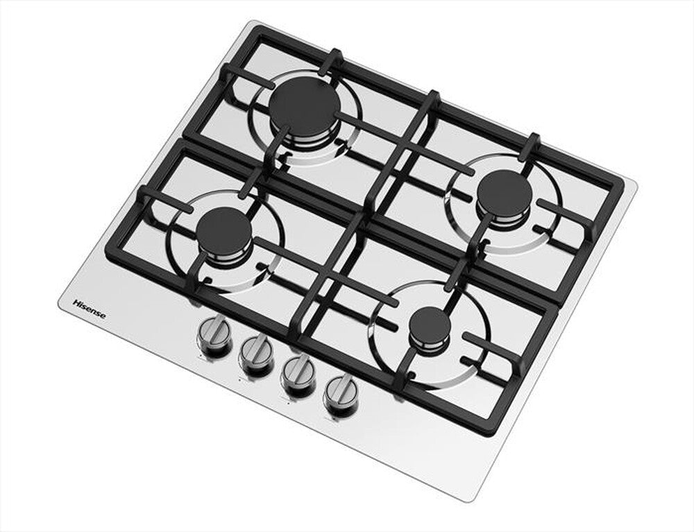 Piano Cottura a Gas Da Incasso Hisense GM643XHFCI Acciaio Inox 60 cm Gas 4 Fornello(i)