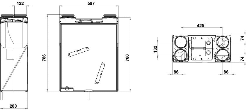 Recuperatore di calore ASPIRLIGHT BP Fantini Cosmi -Comando Escluso-